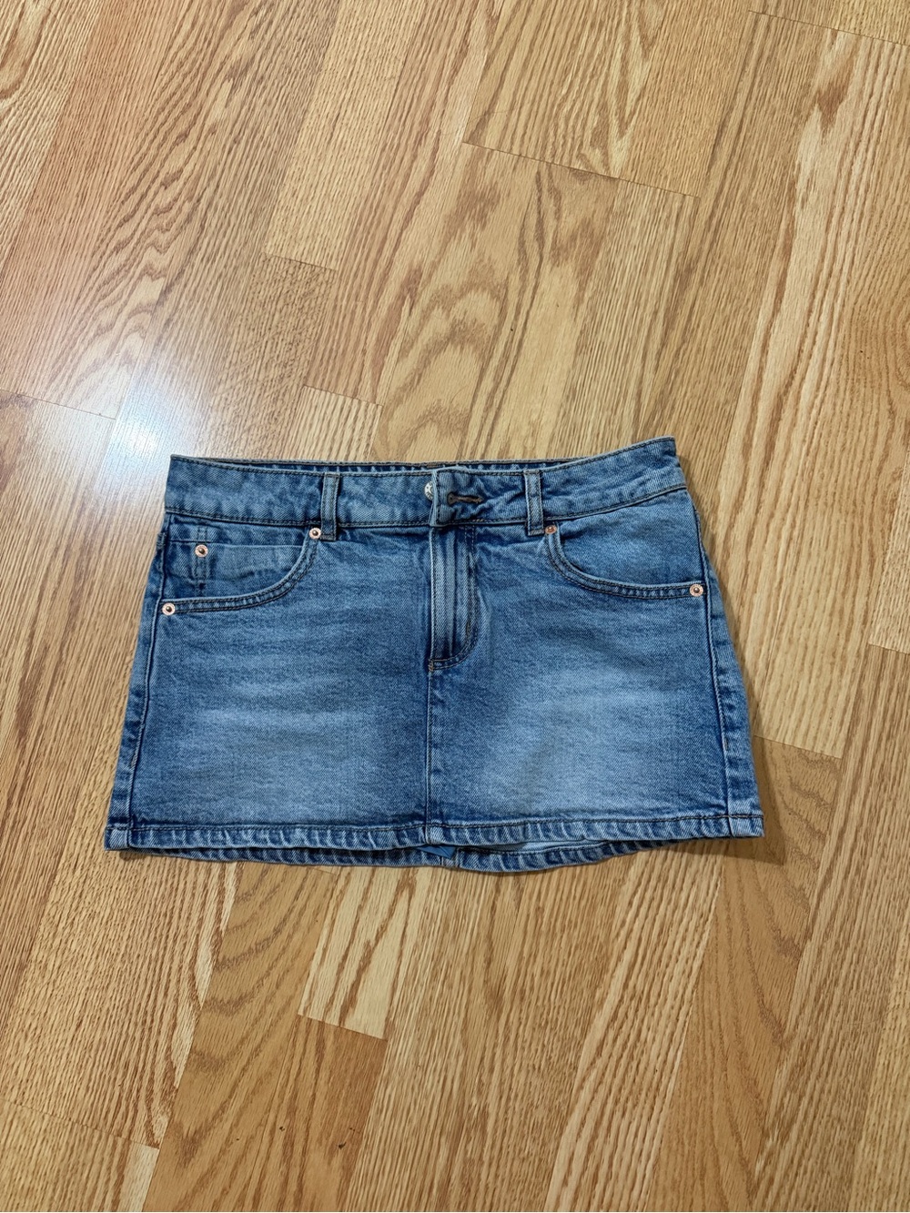 Garage Denim Mini Skirt - Blue Wash